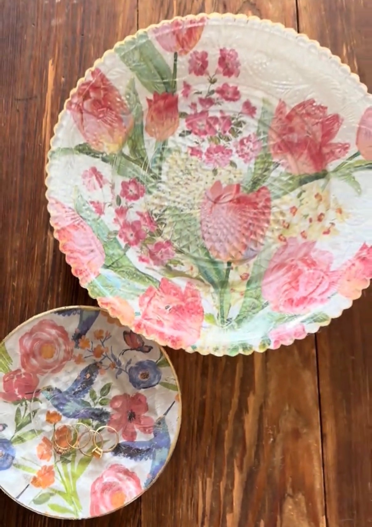 The Mindful Maker: Decorative Decoupage Dishes